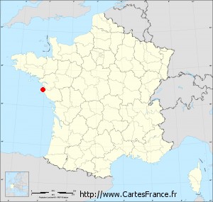 Fond de carte administrative de La Barre-de-Monts petit format